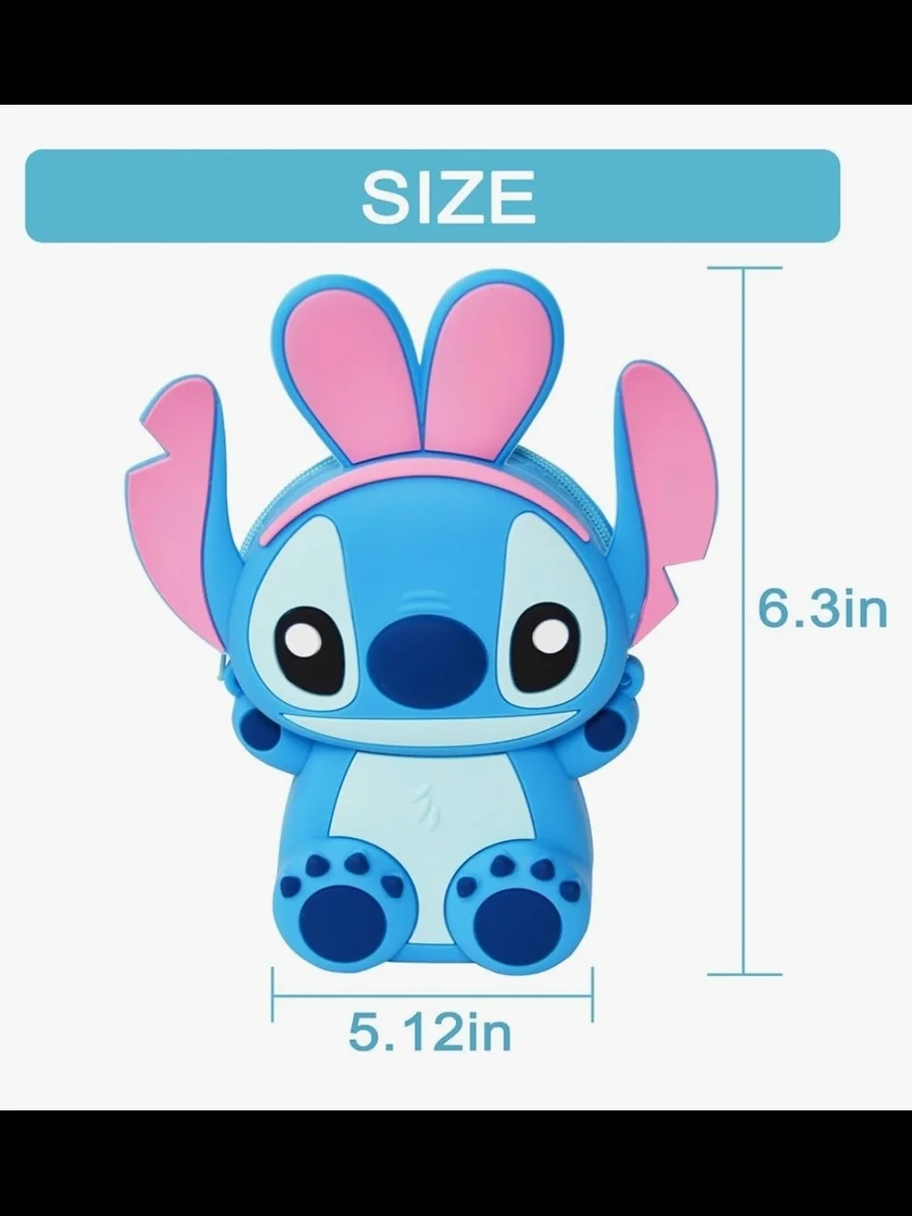 Cute Blue Stitch Kids Crossbody Bag with Adjustable Strap